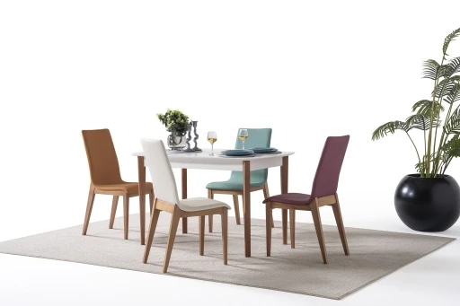 Boston Set Beyaz Ceviz