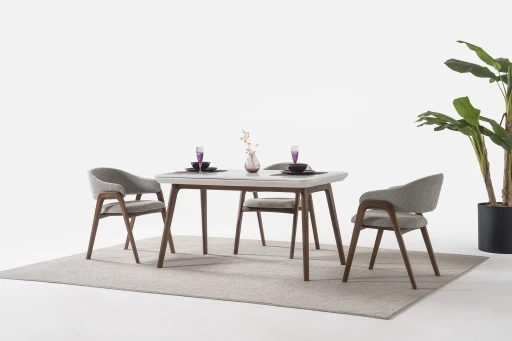 Baltimore Set Beyaz Ceviz