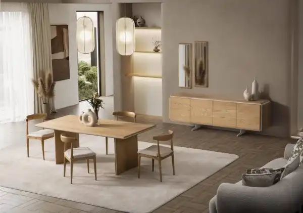 Barcelona Yemek Odası - Meşe